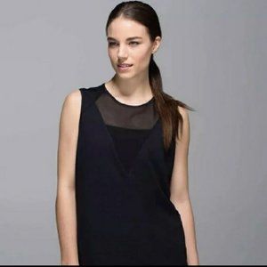 Lululemon Black Mesh Front Tank Top Sz 8